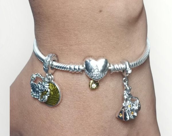 Pulsera de Cadena de Serpiente con Cierre de Corazón Princesas Disney - Imagen 5