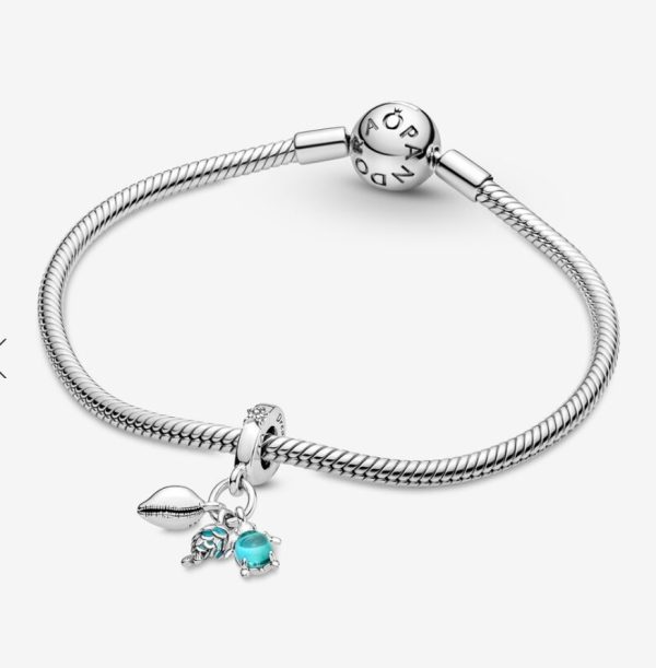 Charm Colgante Triple Pez, Tortuga Marina y Concha - Imagen 6