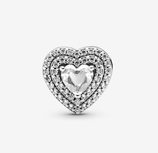 Charm Corazón Nivelado Brillante - Imagen 2