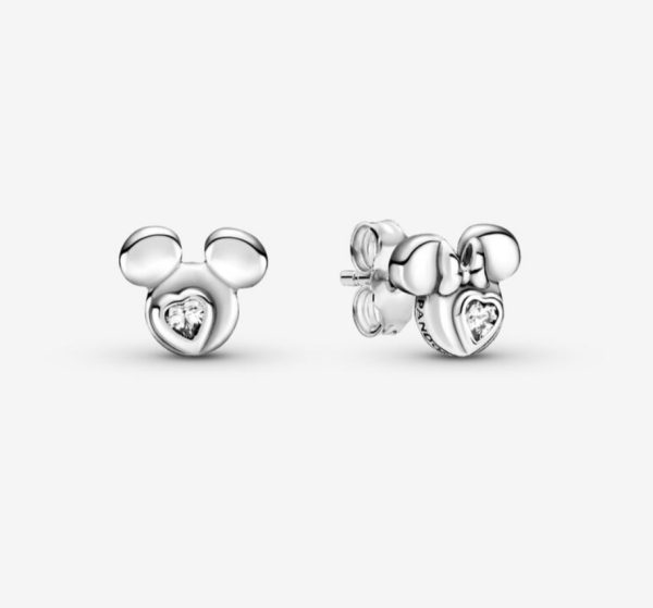 Pendientes de Boton Siluetas de Mickey y Minnie Mause de Disney