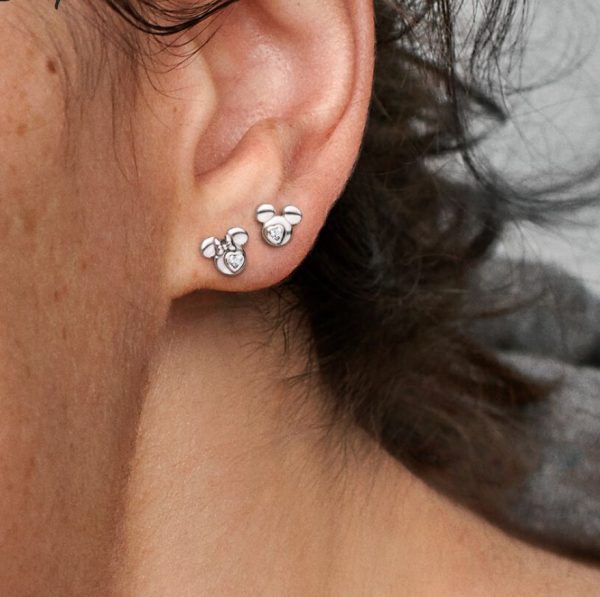Pendientes de Boton Siluetas de Mickey y Minnie Mause de Disney - Imagen 3