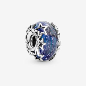 Charm de Cristal de Murano Galaxia y Estrellas