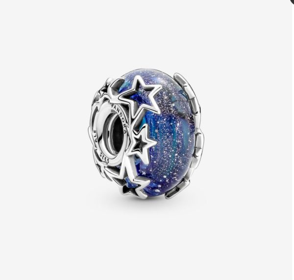 Charm de Cristal de Murano Galaxia y Estrellas