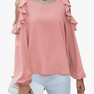 Blusa Manga Larga Hombros Descubiertos