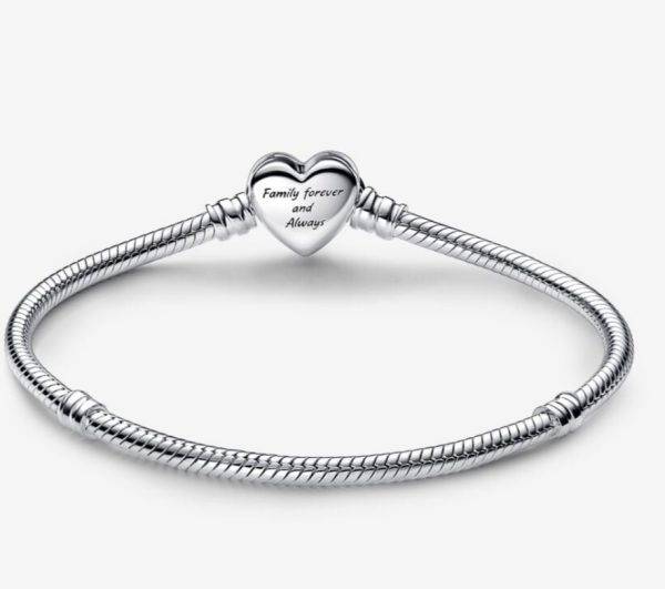 Pulsera Pandora Moments Cadena de Serpiente con Cierre Corazón Infinito Brillante - Imagen 3