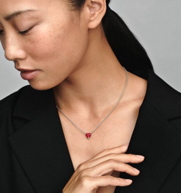 Collar Corazón Halo Rojo - Imagen 3
