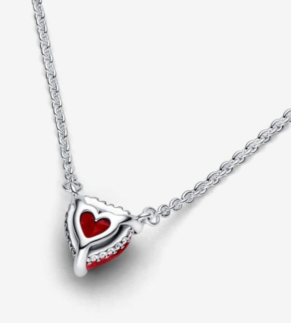 Collar Corazón Halo Rojo - Imagen 4