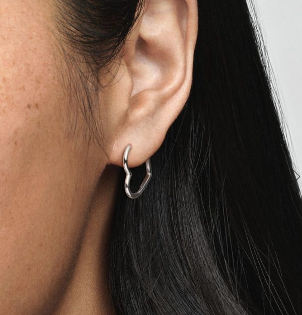 Pendientes de Aro Corazón Asimétrico - Imagen 2