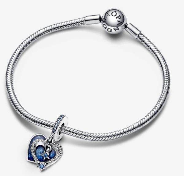 Charm Colgante Doble Corazón Estrella Fugaz - Imagen 3
