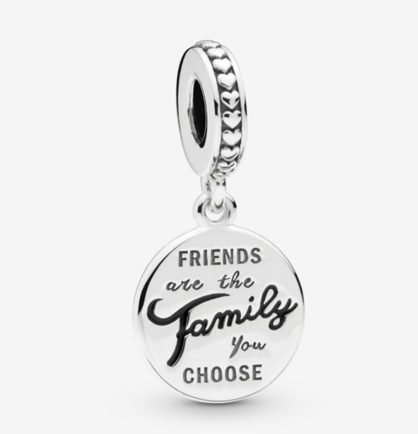 Charm Colgante de Plata Los Amigos Son Familia