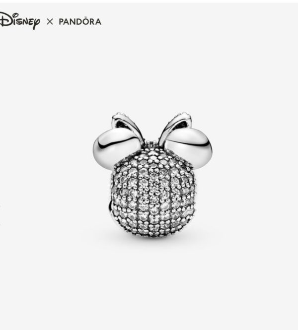 Colgante con Clip y Lazo en Pavé rosa de Minnie Mouse de Disney - Imagen 2