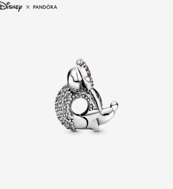 Colgante con Clip y Lazo en Pavé rosa de Minnie Mouse de Disney - Imagen 3