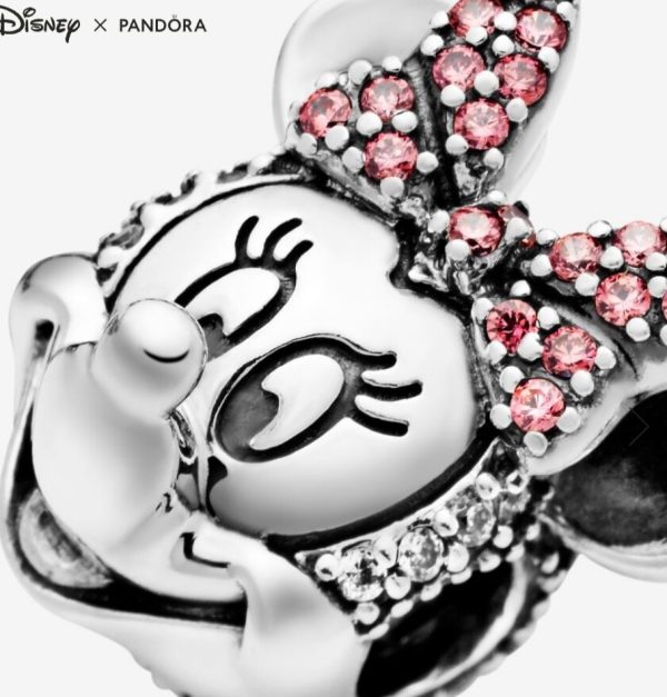 Colgante con Clip y Lazo en Pavé rosa de Minnie Mouse de Disney - Imagen 5