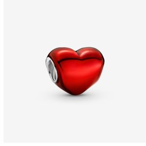 Charm Corazón Rojo Metálico