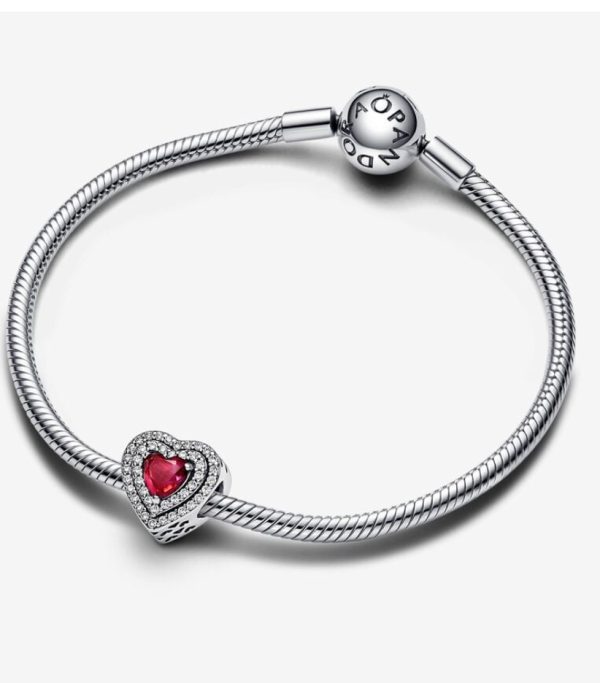 Charm Corazón Nivelado  Rojo Brillante - Imagen 3