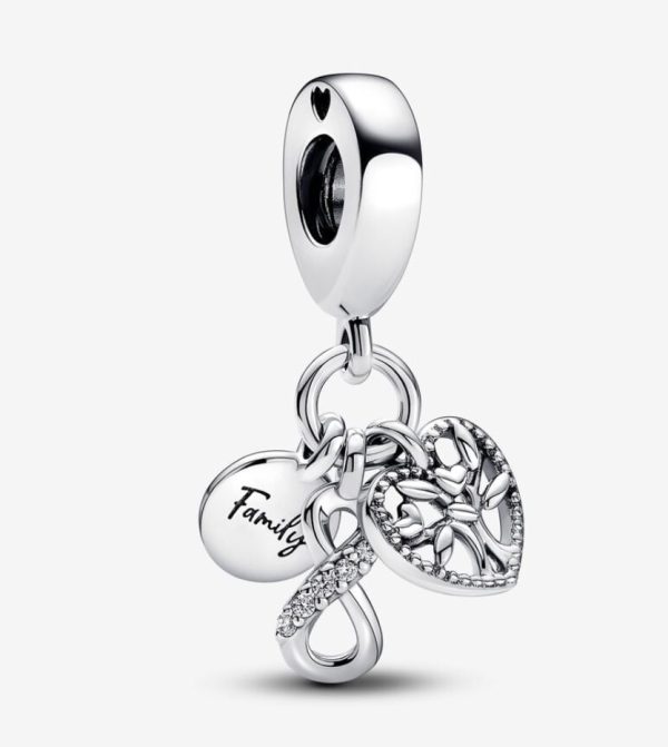 Charm Colgante Triple Infinito Familia