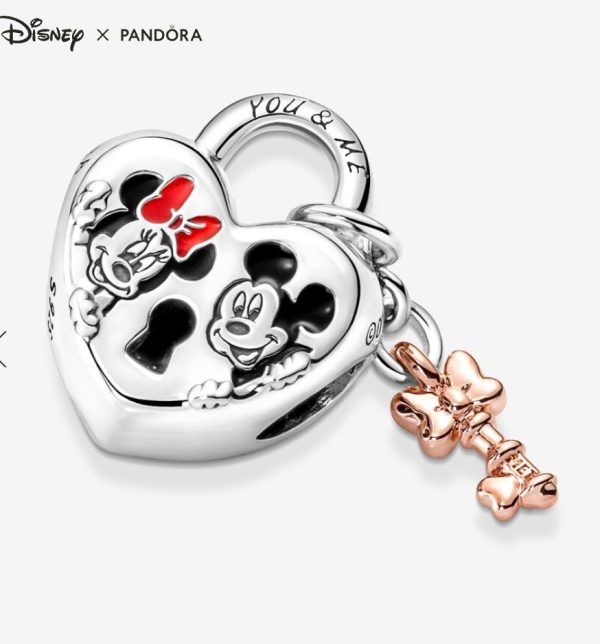 Charm Candado Mickey y Minnie Mouse de Disney - Imagen 3