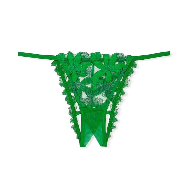 Victoria's Secret VERY SEXY Panti Estilo Bikini de Tiras Sin Entrepierna Con Bordado Ziggy Glam - Imagen 2