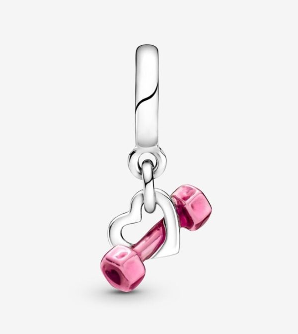 Charm Colgante Mancuerna y Corazón - Imagen 3