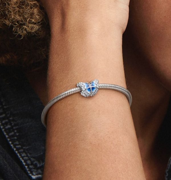 Charm Mariposa Azul Brillante - Imagen 2