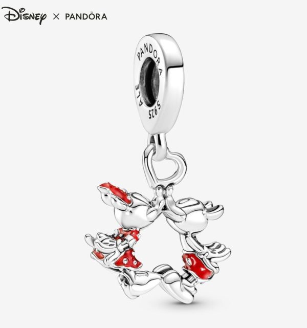 Charm Colgante Beso de Mickey y Minnie Mouse de Disney