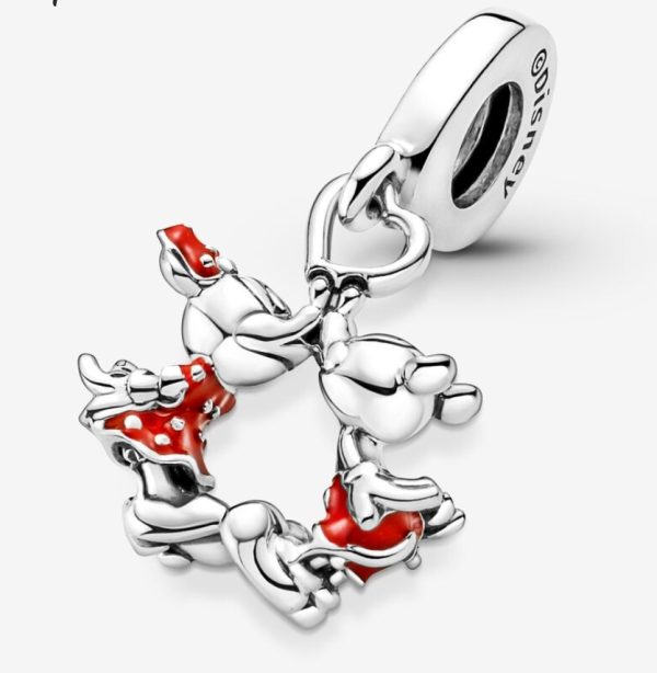 Charm Colgante Beso de Mickey y Minnie Mouse de Disney - Imagen 5