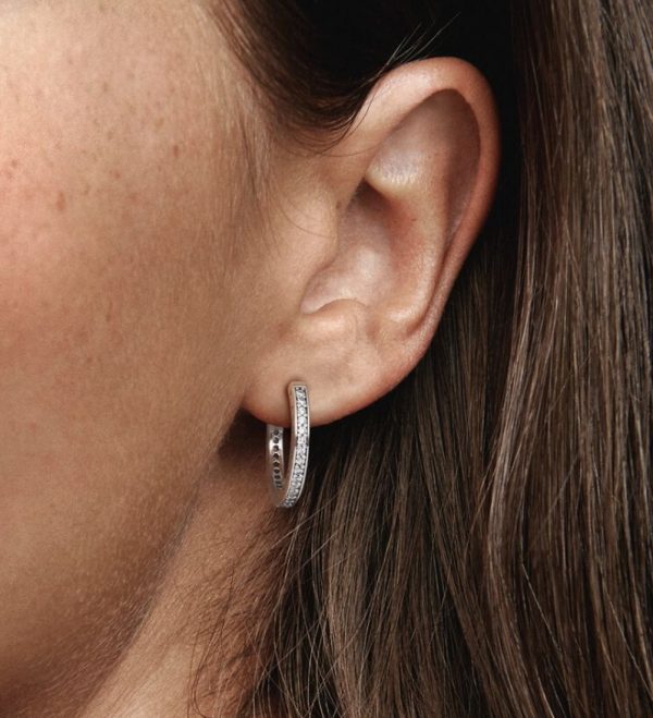 Pendientes de Aro Logo Pandora - Imagen 2