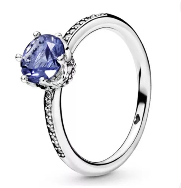 Anillo Corona Resplandor Azul