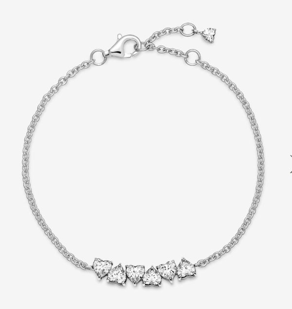 Pulsera de Cadena Corazones Sin Fin Brillantes - Imagen 3