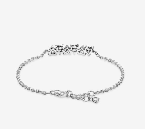 Pulsera de Cadena Corazones Sin Fin Brillantes - Imagen 5
