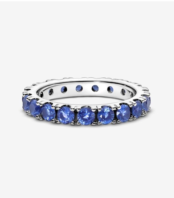 Anillo Eternity Brillante Azul Pandora Talla 8 - Imagen 3