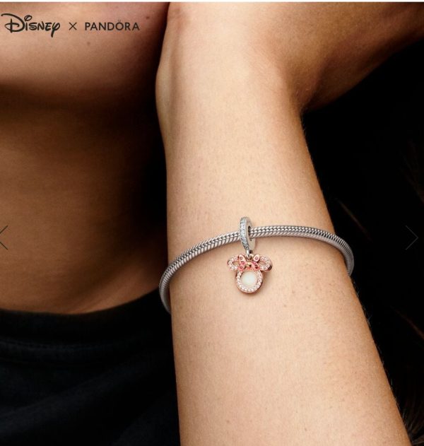 Charm Colgante Doble Silueta Minnie Mouse de Disney - Imagen 3