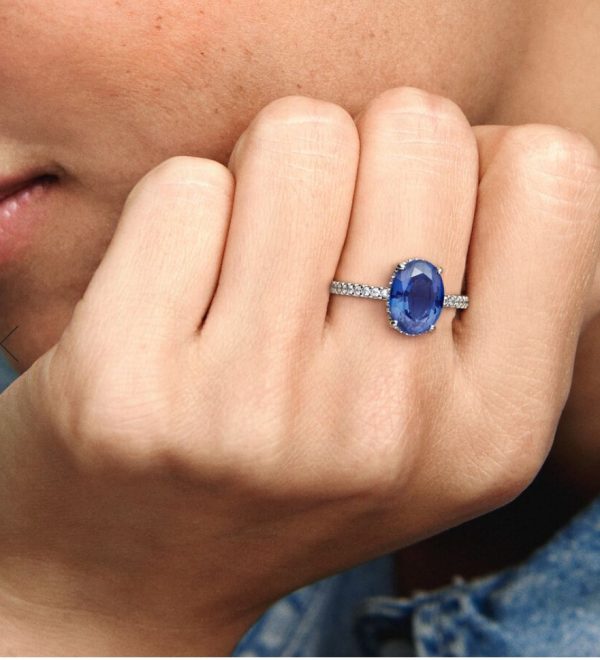 Anillo de compromiso Halo Brillante Pandora Talla 8 - Imagen 2