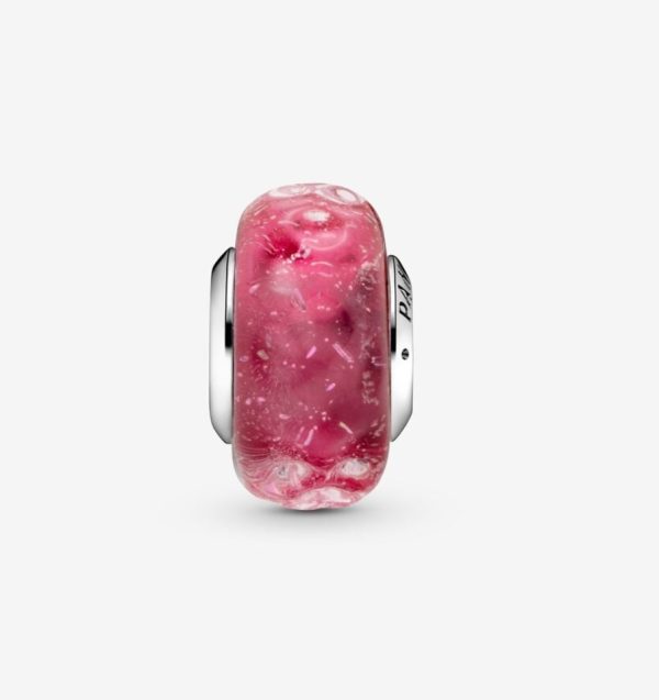 Charm de Cristal de Murano Rosa Fantasía Ondulado - Imagen 4