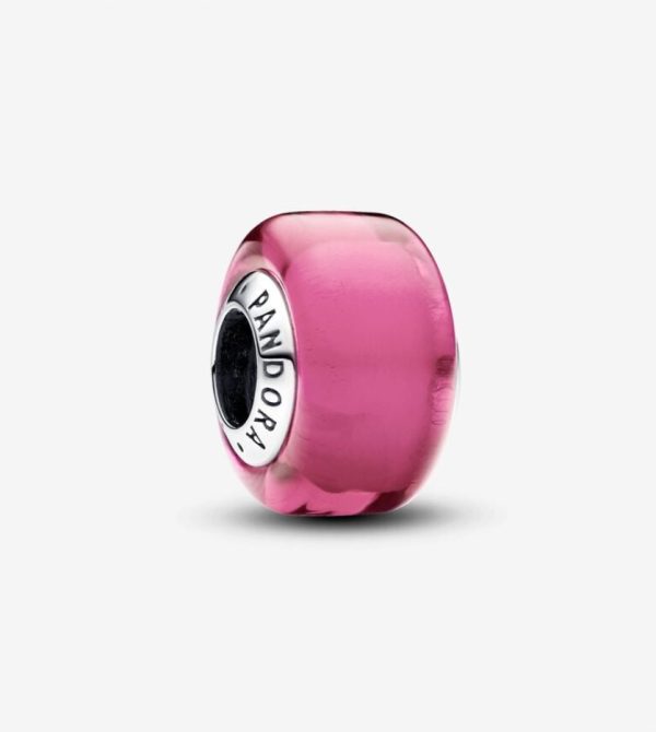 Charm Mini Cristal de Murano Rosa