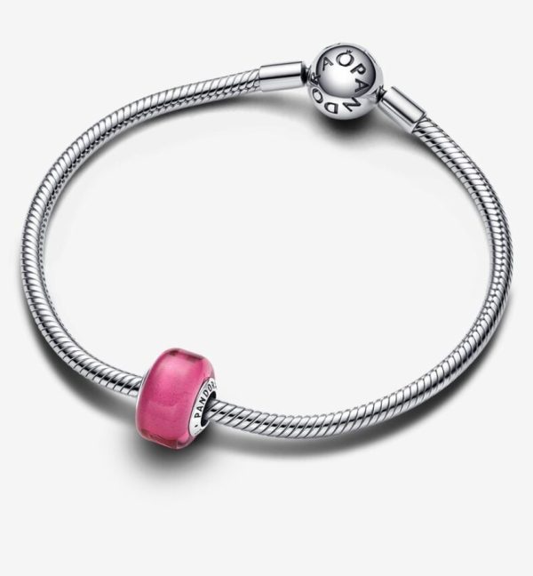 Charm Mini Cristal de Murano Rosa - Imagen 3