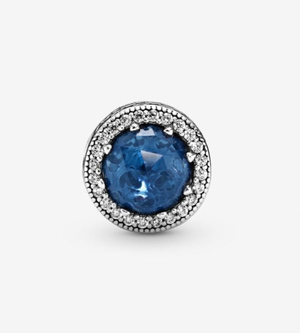 Charm Corazones Brillantes Azul Luz de Luna - Imagen 2