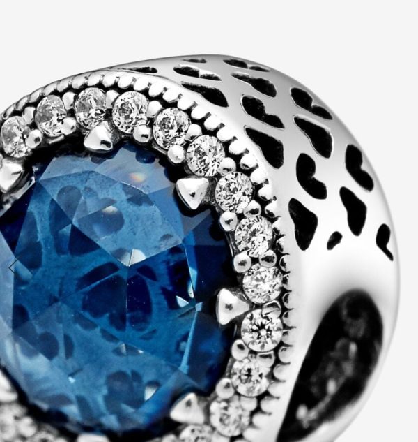 Charm Corazones Brillantes Azul Luz de Luna - Imagen 5