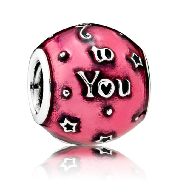 Charm Feliz Cumpleaños Celebración Original Pandora Cereza Esmalte Rosa - Imagen 2