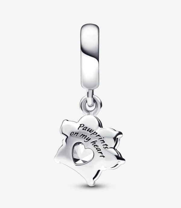 Charm Colgante Huella de Mascota Brillante - Imagen 3