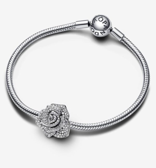 Charm Rosa Grande Brillante Floreciendo - Imagen 2