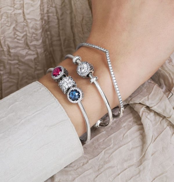 Charm De Plata Corazones Radiantes - Imagen 3