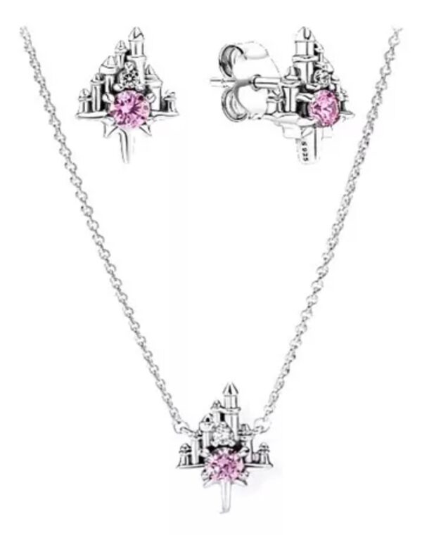 Set de Collar y Aretes Castillo Fantasia de Disney