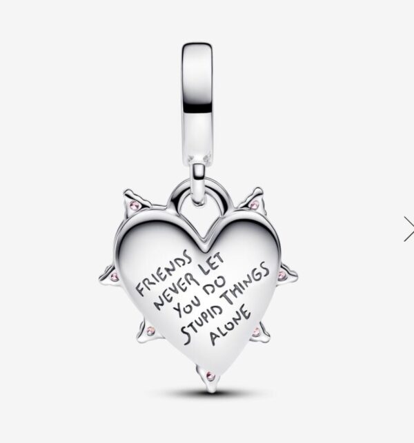 Charm Colgante Doble Opalescente de la Amistad - Imagen 2