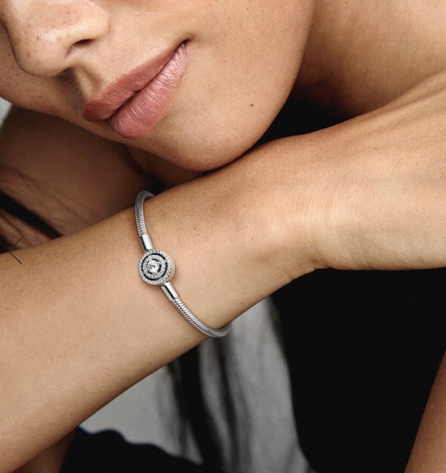 Pandora Moments Halo Pulsera De Cadena De Serpiente - Imagen 2