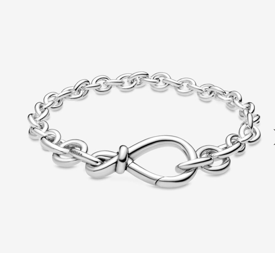 Pulsera Gruesa de Cadena con Nudo Infinito
