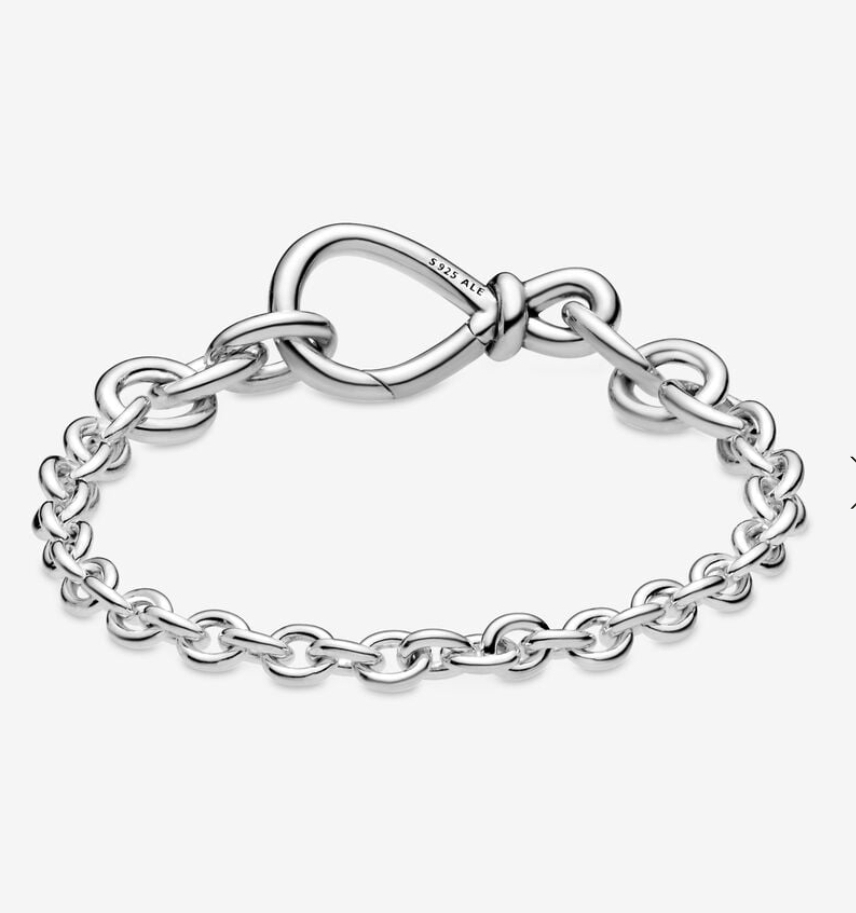 Pulsera Gruesa de Cadena con Nudo Infinito - Imagen 3