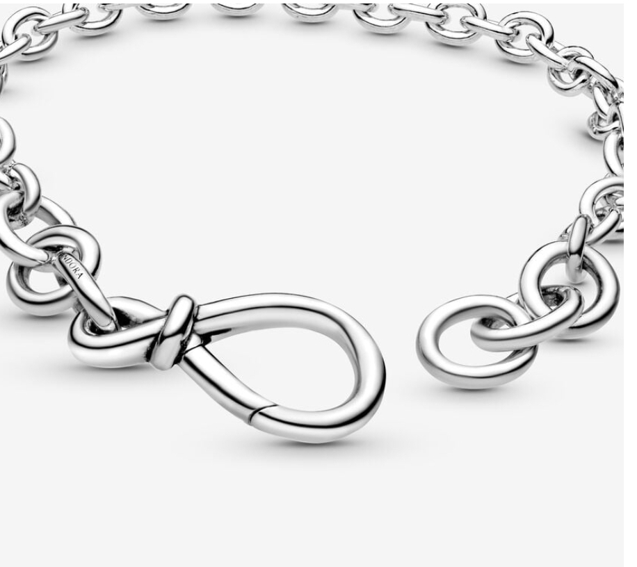 Pulsera Gruesa de Cadena con Nudo Infinito - Imagen 4