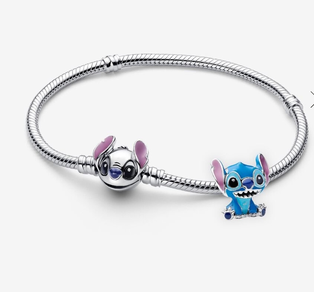 Conjunto de Regalo Pulsera y Charm Stitch de Disney