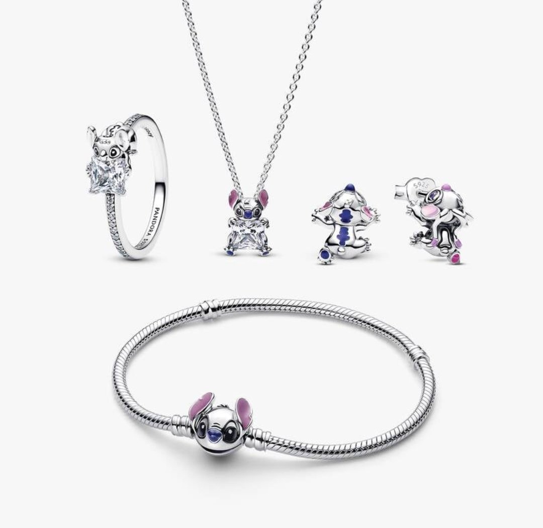 Conjunto de joyería de colección completa de Disney x Pandora Lilo y Stitch